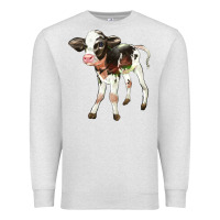 Oatmeal Heather Holstein Calf Premium Sweatshirt - LillyAllenDesigns