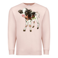 Pale Pink Holstein Calf Premium Sweatshirt - LillyAllenDesigns