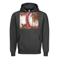 Charcoal Heather baseball leopard Zipper Hoodie - JahusDesignShop