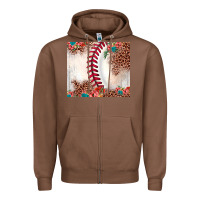 Chestnut baseball leopard Zipper Hoodie - JahusDesignShop