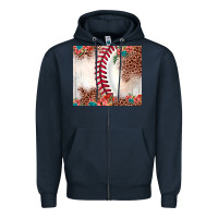Navy baseball leopard Zipper Hoodie - JahusDesignShop