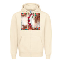 Sandshell baseball leopard Zipper Hoodie - JahusDesignShop
