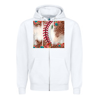 White baseball leopard Zipper Hoodie - JahusDesignShop