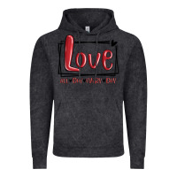 Vintage Black love all day every day hearts Vintage Hoodie - MaliasSmallBusiness
