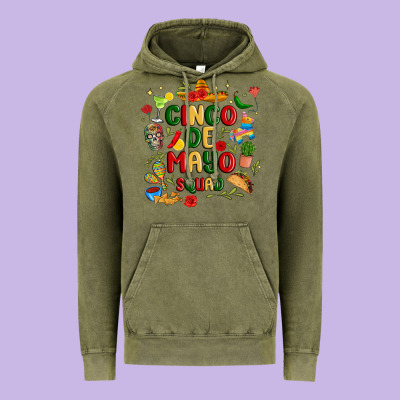 Cinco De Mayo Squad Vintage Hoodie Designed By Jahusdesignshop
