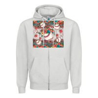 Dove Grey baseball leopard Zipper Hoodie - JahusDesignShop