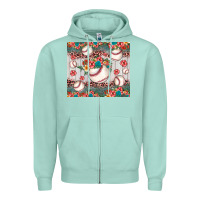 Seafoam baseball leopard Zipper Hoodie - JahusDesignShop