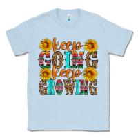 Dusty Blue keep going keep growing Classic Tee - HRA Design Shop
