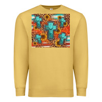 Antique Gold turquoise cross pattern Premium Sweatshirt - Jasminsmagicworld