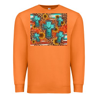 Carrot turquoise cross pattern Premium Sweatshirt - Jasminsmagicworld