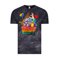 Cloud Black pride rainbow cupcake Vintage Tee - texasbilliewilder