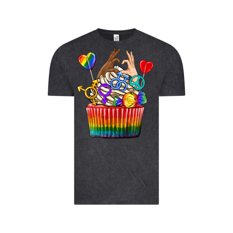 Pride Rainbow Cupcake Vintage Tee by texasbilliewilder | Teevron