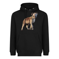 Black Baby Hyena Illustrations Heavyweight Hoodie - LillyAllenDesigns