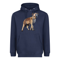 Navy Baby Hyena Illustrations Heavyweight Hoodie - LillyAllenDesigns