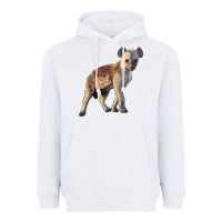 White Baby Hyena Illustrations Heavyweight Hoodie - LillyAllenDesigns