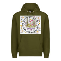 Army Green god says you are inflated Premium Hoodie - MaliasSmallBusiness