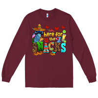 Burgundy here for the snacks Long Sleeve Tee - AdoDesignShop