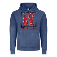 Vintage Denim love all day every day Vintage Hoodie - MaliasSmallBusiness