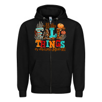 Black all the fall thıngs or whatever Zipper Hoodie - AdoDesignShop
