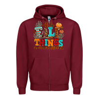 Burgundy all the fall thıngs or whatever Zipper Hoodie - AdoDesignShop