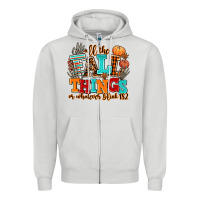 Dove Grey all the fall thıngs or whatever Zipper Hoodie - AdoDesignShop