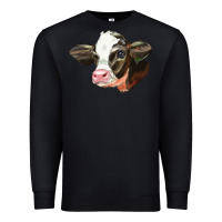 Black holstein calf face Premium Sweatshirt - LillyAllenDesigns