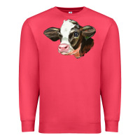 Cardinal holstein calf face Premium Sweatshirt - LillyAllenDesigns