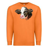 Carrot holstein calf face Premium Sweatshirt - LillyAllenDesigns
