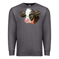 Charcoal Heather holstein calf face Premium Sweatshirt - LillyAllenDesigns