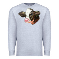 Heather Grey holstein calf face Premium Sweatshirt - LillyAllenDesigns