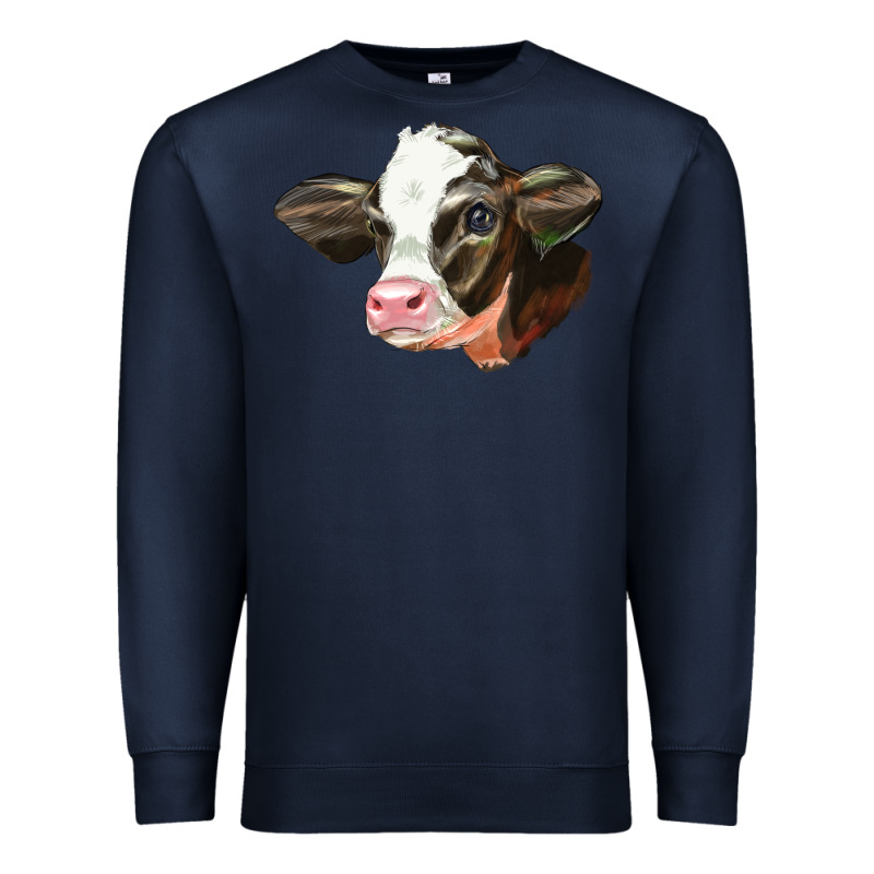 Holstein Calf Face Premium Sweatshirt by LillyAllenDesigns | Teevron
