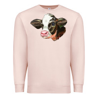 Pale Pink holstein calf face Premium Sweatshirt - LillyAllenDesigns