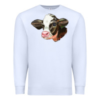 White holstein calf face Premium Sweatshirt - LillyAllenDesigns