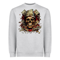 Heather Grey bad money Heavyweight Sweatshirt - Unal Design
