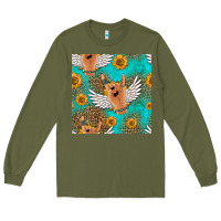 Army Green rock n roll hands seamless pattern Long Sleeve Tee - HRA Design Shop