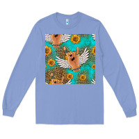 Colony Blue rock n roll hands seamless pattern Long Sleeve Tee - HRA Design Shop