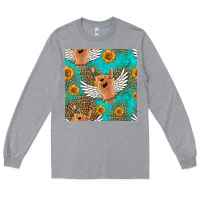 Heather Grey rock n roll hands seamless pattern Long Sleeve Tee - HRA Design Shop