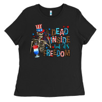 Black dead inside but its freedom Ladies Tee - AdoDesignShop