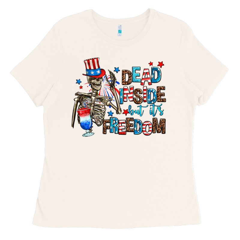 Dead Inside But Its Freedom Ladies Tee by AdoDesignShop | Teevron