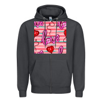 Smoke valentines day heart and love balloons seamless pattern Zipper Hoodie - BundleAndBundleShop