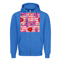 True Royal valentines day heart and love balloons seamless pattern Zipper Hoodie - BundleAndBundleShop