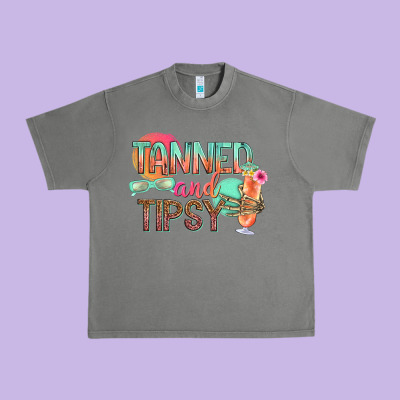 Tanned And Tipsy Urban Heavy Tee Designed By Texasbilliewilder