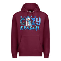 Burgundy cozy season Premium Hoodie - MaliasSmallBusiness