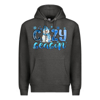Charcoal Heather cozy season Premium Hoodie - MaliasSmallBusiness