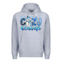 Heather Grey cozy season Premium Hoodie - MaliasSmallBusiness