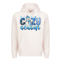 Pale Pink cozy season Premium Hoodie - MaliasSmallBusiness