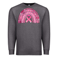 Charcoal Heather breast cancer awareness rainbow Premium Sweatshirt - Jasminsmagicworld