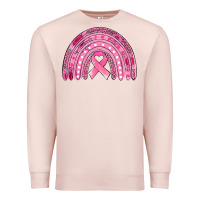 Pale Pink breast cancer awareness rainbow Premium Sweatshirt - Jasminsmagicworld