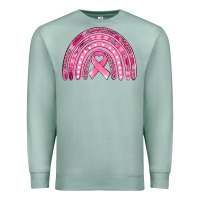Seafoam breast cancer awareness rainbow Premium Sweatshirt - Jasminsmagicworld