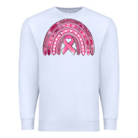 White breast cancer awareness rainbow Premium Sweatshirt - Jasminsmagicworld
